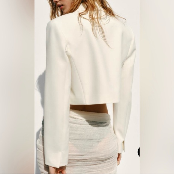 Zara cropped cream jacket, NWT - Picture 4 of 5
